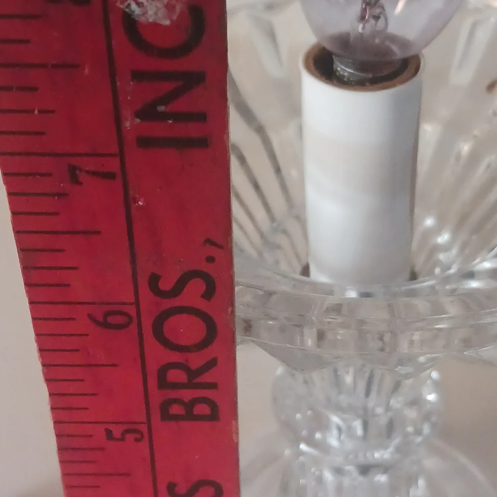 Crystal Lamp Boudoir German Candle 6 Inch